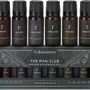 Folkulture Manclub Essential Oils Set for Men for Diffuser | Set of 6 Home Fragrance Oils | Oud, White Musk, Tobacco, Sandalwood & Leather Wood | Aromatherapy Gift for Men & Valentine’s Gifting, Missing Sandalwood Fragrance