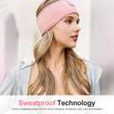 Perytong Sleep Headphones Headband- Bluetooth Sleeping Headphones with Built-in Stereo Speakers for Side Sleepers - Wireless Sports Headband Earphones - Unique Gifts for Men Women, Sakura Pink