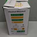 Electric Blanket Heated Throw, Soft Flannel 50"x60" Plaid Heating Blanket with 8 Hours Auto Off 10 Fast Heating Levels Machine Washable Sherpa Heated Blanket with Overheating Protection (Beige)