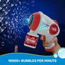 JOYIN 2 Kids Bubble Guns with 4 Bottles Solution, Automatic Bubble Machine Gun with 8 Holes for Kids, Adults, Summer Toys, Easter Basket Stuffers, Birthday Gift, Party Favors-Blue,Red
