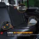 Siivton Car Seat Protector for Child Car Seat,Waterproof Car Seat Cover for Leather and Fabric Seats, 2 Mesh Pockets, Non-Slip Bottom,Thick Padding Cushion (Black)