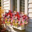 Artificial Flowers for Outdoor,12 Bundles Silk Fake Flowers,UV Resistant Realistic Plastic Faux Plants,No Fade Colorful Daisy for Porch,Patio,Garden,Window Box(6 Multicolor)
