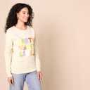 Amazon Essentials Disney | Marvel | Star Wars | Princess Women's Fleece Crew Sweatshirts (Beige, L)