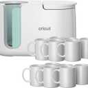 Cricut Mug Press + 12 Blank Mugs (12oz Each)