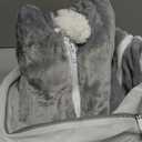 Wearable Heated Blanket Heated Shawl, Electric Throw Blanket with Zipper Design, Hood, Heated Hoodie Blanket with 8 Heat Levels, 1-10H Auto-Off Time Settings, Gift for Family, Friends, 60 * 50"