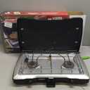 Coleman Triton 2-Burner Propane Stove, Portable Camping Cooktop with 2 Adjustable Burners & Wind Guards, 22,000 BTUs of Power for Camping, Tailgating, Grilling, BBQ, & More (Matte Black)