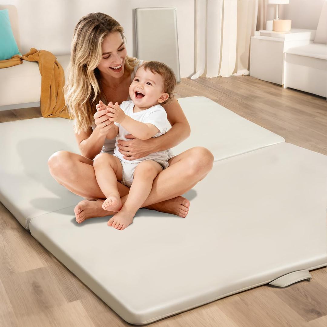 Baby Play Mat for Floor 1.2" Thick, Foldable, Waterproof, 7059 Playpen Mat, Non-Toxic, Easy to Clean, Thickened Foam Cushioned, Perfect for Tummy Time & Crawling, Babies & Toddlers