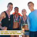 60  RoundFunny Award Medals 1st 2nd 3rd Place Medals Metal Winner Trophy Awards Gold Silver Bronze Prizes for Sports Competitions Party, 2 Inches