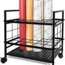 Blueprint Organizer with Rolling Wheels, 20-Slot Storage Rack – Mobile Cart for Blueprints, Maps, Posters, Architectural Plans. Ideal Holder for Home, Office, Studio, School