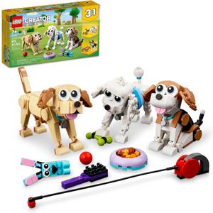 LEGO Creator 3 in 1 Adorable Dogs Building Toys - Pretend Play Toys for Girls & Boys, Ages 7+ Years - Kids Learning & Educational Sets - Gift for Christmas - 31137