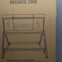 Fodoss Baby Bassinet Bedside Sleeper with Wheels and Storage Tray,4-Sided Mesh Bedside Bassinet for Infant/Newborn,7 Height Adjustable Easy Folding Bedside Crib (Dark Grey Tweed)