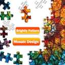 Stained Glass Flower of Life Puzzles for Adults 1000 Pieces, Impossible Hard Difficult Challenging Puzzles for Adults, Colorful Mosaic Flower of Life Jigsaw Puzzle 1000 Pieces