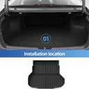 SMABEE Cargo Liner for Kia K4 2025 2026 All Weather Cargo Mat Trunk Mat | 2026 K4 Accessories,All Weather Cargo Mat,Trunk Mat,Heavy Duty,Car Mats,Non-slip,Easy to Clean,TPE,Black