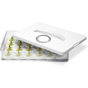 Deviled Egg Containers With Lid, Clear Deviled Egg Platter With Handle For 24 Eggs, Fridge Stackable Storage Deviled Eggs Tray Carrier, Suitable For Camping, Easter, Christmas (White)