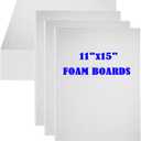 20Pack Foam Core Board, 11"x15" White Foam Board, 3/16" / 5MM Thick Mat Foam Board Center, Backing Boards for Mounting Photographs and Artwork, 3-D Modeling, Signage, Poster Making