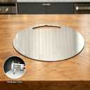 304 stainless steel cutting board mat, heavy-duty solid round double-sided metal chopping board. Non-stick, dishwasher safe. For meat, vegetables, bread, dough kneading (13.5 Inch), 16"L x 16"W