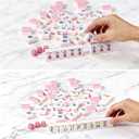 American Mahjong | 166 Premium 1.2-inch Ivory White Tiles | Complete Mahjong Game Set Pink