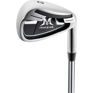 MAZEL Golf Individual Iron 2 Golf Iron with Steel Shafts for Right Handed Golfers (Stainless Steel, Black Silver, 2 Iron, Stiff, Right)