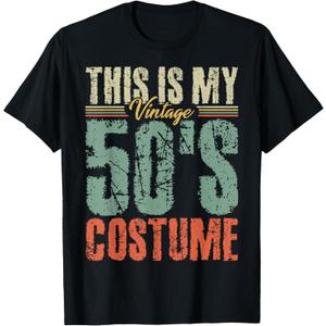 Vintage 50s Costume 50's Outfit 1950s Fashion 50 Theme Party T-Shirt