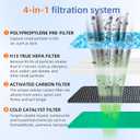 HSP002 True HEPA Filter Replacements for HSP002 Air Purifier Filters,3 in 1 H13 True HEPA Filter with Activated Carbon Pre-Filter