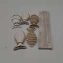Wooden Fish Figurines with Jute Rope and Cotton String, Fish Sculpture Statues for Home Decoration, Table Top Nautical Decor for Living Room, Bedroom, Beachhouse Home Decor (JuteFish-5)