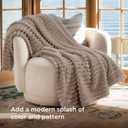 Bedsure GentleSoft Light Brown Fleece Blanket for Couch - Cozy Soft Blankets for Women, Cute Small Throws for Girls, 50x70 Inches