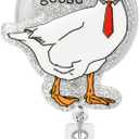 Funny Badge Reels Retractable for Doctor Nursing Pediatric MA CNA LPN OT LPN LVN Medical Worker Healthcare Teacher ID Card Decor (Serious Goose)