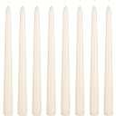 Mega Candles 12 pcs Unscented Ivory Taper Candles, Hand Poured Wax Candle 10 Inch x 7/8 Inch, Home Dcor, Wedding Receptions, Centerpieces, Birthdays, Celebrations, Romantic Dinners, Candle Holders (10 Inch x 7/8 Inch Taper)