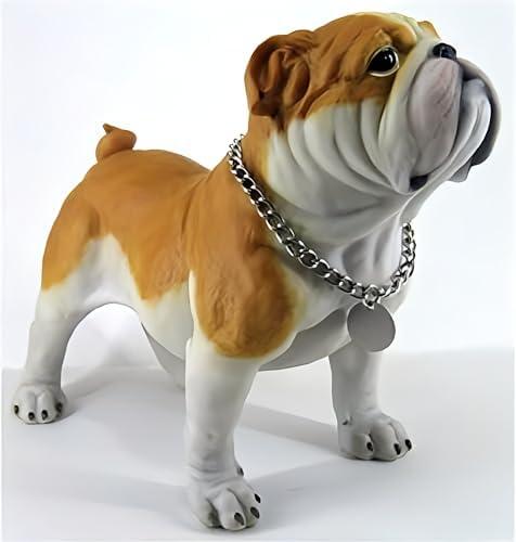 CNFCollection Adorable Standing English Bulldog Puppy Garden Statue, Cute Decorative Resin Figurine for Backyard, Porch, Lawn, Patio for Dog Lovers CNFCollection Adorable Standing English Bulldog Puppy Garden Statue, Cute Decorative Resin Figurine for Backyard, Porch, Lawn, Patio for Dog Lovers