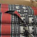 Leewadee Trifold Mattress XL Comfortable Thai Massage Pad, Foldable Relaxation Floor Mattress Filled with Kapok, Perfect to Use as a Sleeping Mat 79 x 39 inches, Red, Black