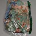 Floerns Women's V Neck Floral Print Sheer Mesh Bell Sleeve Ruffle Peplum Blouse Top XL