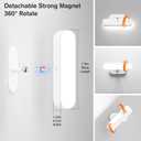 Hensam Battery Operated Wall Sconces, Wireless LED Wall Sconce Set of Two, Rechargeable Wall Lights for Living Room, 5 Colors Dimmable Wall Lamps for Bedroom, White 2 Pack