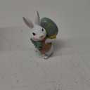 Hodao 5.5 Inch Polyresin Bunny Decorations Spring Easter Decors Figurines Tabletopper Decorations for Party Home Holiday Cute Rabbit Easter Gifts (Blue)