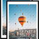 JCJMY 19.7x27.6 Puzzles Frame for 50x70 cm Puzzle Poster Photo Picture, Display 18x24 with Mat or 19.7 x 27.6 without, Wall Hanging 19.7 by 27.6 inch 1000 Pieces Puzzles Frame, 2 Pack, Black
