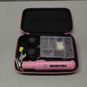 WORKPRO Cordless Rotary Tool, 8V Rotary Tool Kit with 117 Accessories, 6 Variable Speed, Type-C Charging, LED Work Light, Power Rotary Tool for Sanding, Polishing, Engraving, Cutting, DIY, Pink Ribbon