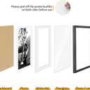 puthiac 9x12 Solid Oak Wood Picture Frame, Fits 6x8 with Mat or 9x12 Without Mat, Wall or Tabletop Display with Stand, Vertical or Horizontal, Plexi Front, 1 Pack, Black