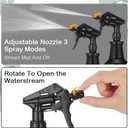 Honeydak 3 Pack Plastic Spray Bottles Black 34 oz Heavy Duty Opaque Spray Bottles UV Light Blocking Refillable Reusable Leak-proof Sprayers for Cleaning Solution Kitchen Garden Home Plant