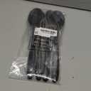 Boao 4 Pcs Silicone Spoons for Cooking 10.6 Inch Large Nonstick Serving Spoons Heat Resistant Slotted Spoon for Mixing & Stirring Kitchen Cooking Utensils, Dishwasher Safe(Black)