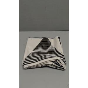 OTOSTAR Pack of 4 Outdoor Throw Pillow Covers 18x18 Inch Waterproof Modern Geometry Decorative Square Garden Cushion Cases/Shell for Couch Patio Furniture Tent Balcony (Black)