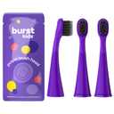 BURST Genuine Replacement Heads for Kids Electric Toothbrush (Purple/3 Pack) | Perfect Fit | Ultra Soft Bristles | 9 Months of Supply