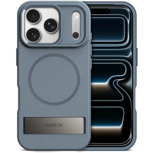 Magnetic for iPhone 17 Pro Case with Stand[Compatible with MagSafe] Slim Invisible Kickstand, Protective Anti-Fingerprint Phone Cove for iPhone 17 Pro Case 6.3", Dusty Blue