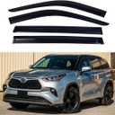 Window Visors Compatible with 2020 2021 2022 2023 2024 Toyota HighlanderRain Guards Sun Shields Window DeflectorTape-On Mugen Style4PCS