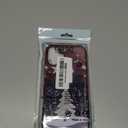 Generic Case Compatible with iPhone 16 Plus,Scratch Resistant Hybrid 2-Layer Hard Shell Bright Phone Case,Winter Christmas Tree Star Red