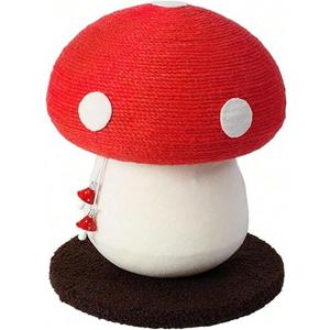 Unique Mushroom Design Cat Scratching Post - Sisal-Wrapped, Ideal for Medium and Small Cats, No Assembly Required Cat Stuff Cat Tree Tower Cat Toys (Short)
