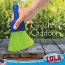 LOLA Whisk Broom, Hand Brush, 2 Pack, Durable Bristles, Whisks Away Dirt & Debris, Compact, Hang Hole for Easy Storage, Indoor/Outdoor
