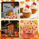 Soulchen 100 Pcs Mini Thanksgiving Leaves Figurines Fall Resin Maple Leaf for Crafts Fall Decorations Miniatures Tiny Maple Leaves Decor for DIY Fairy Garden Micro Landscaping Autumn Party Decorations