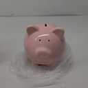 Pearhead Large Ceramic Piggy Bank, Ideal for Boys and Girls, Kids Money and Coin Bank, Perfect Baby Boy Nursery Dcor, Great Gift and Newborn Keepsake, Light Pink