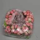 2 Pcs 9 Mini Fall Wreath for Cabinet Orange Flowers Artificial Wheat Autumn Small Wreath for Thanksgiving Vintage Village Farmhouse Window Fireplace Table Centerpieces Home Wall Decor