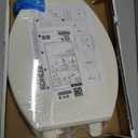 KOHLER 20110-96 Brevia, Slow Close Toilet Seat, Elongated Toilet Seat, Grip-Tight Bumpers Quick-Attach Hardware, Biscuit