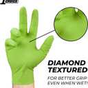 1st Choice 6 mil Nitrile Gloves, Disposable, Latex Free (Green (Large 100))